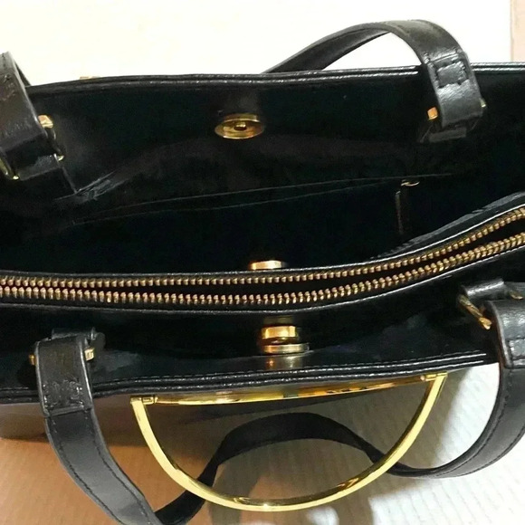 Ted baker black leather satchel handbag - Picture 5 of 13